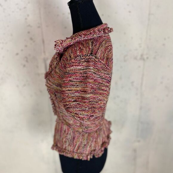 #529 ANTHROPOLOGIE JAMES COVIELLO Cropped Chunky Sweater - Picture 5 of 14